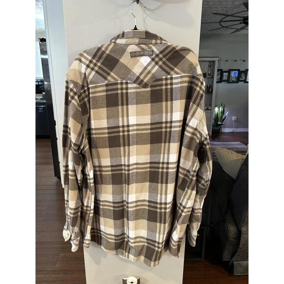 Legendary Whitetails Men's 3XL Brown Plaid Flannel Shirt - Picture 4 of 4